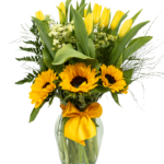Tulipanes con Girasoles